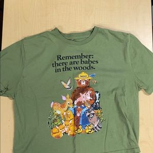 “Remember there are babes in the woods” green crop